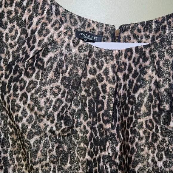 Talbots Metallic leopard print sheath dress - Picture 8 of 8